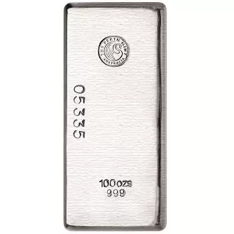 437 silver bullion bars 100oz perth mint cast silver bullion bar 999 purity large 