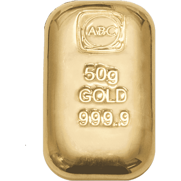 50gram ABC Gold Bar 9999 purity