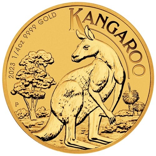 Perth Mint 2023 Kangaroo Gold Coin - 1/4oz