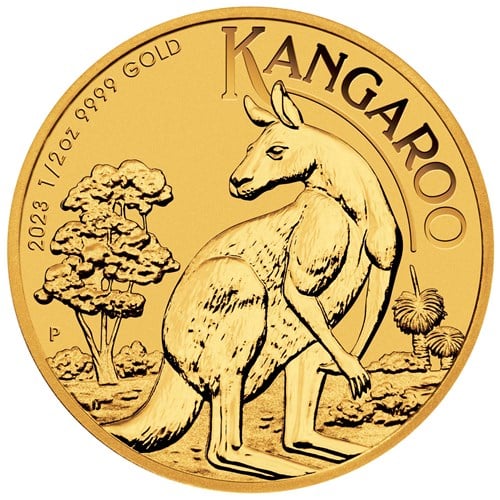 Perth Mint 2023 Kangaroo Gold Coin - 1/2 oz