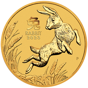 Perth Mint 2023 Lunar Rabbit Gold Coin - 1/2oz