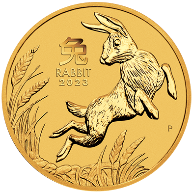 Perth Mint 2023 Lunar Rabbit Gold Coin - 1/2oz