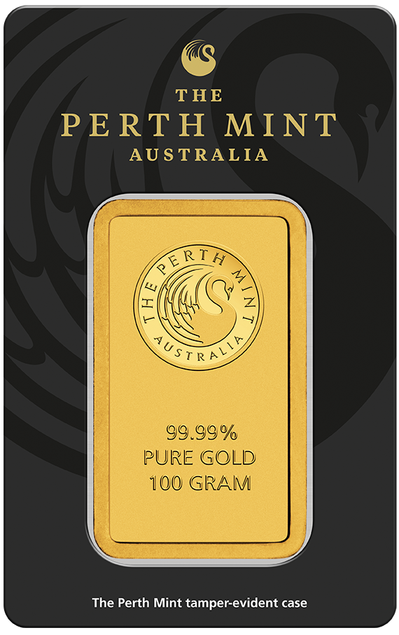 Perth Mint Kangaroo Gold Bar – 100gram