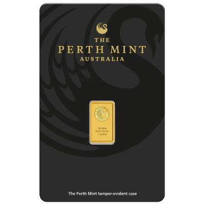 perth mint kangaroo gold bar 1 gram 