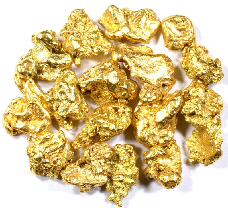 a group of gold nuggets