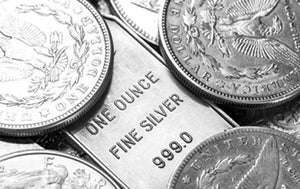 silver coins and silver bar-1 