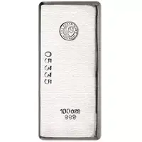 Perth Mint Bullion Cast Silver Bar - 100 oz*