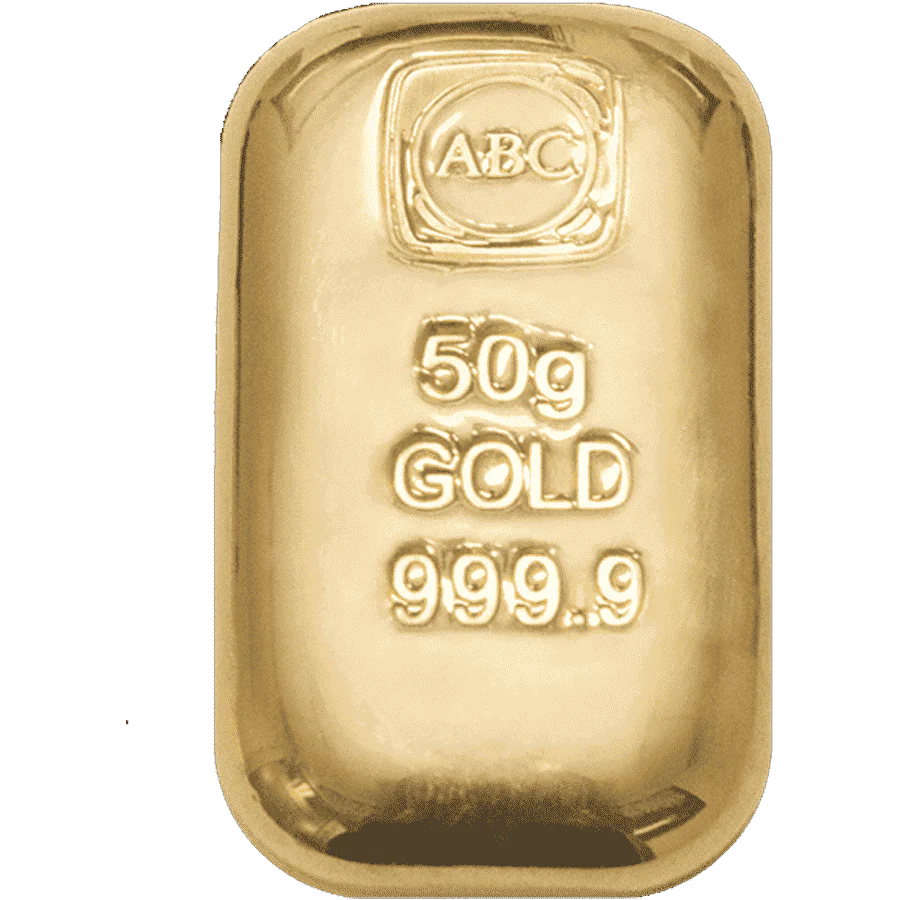 50gram ABC Gold Bar 9999 purity
