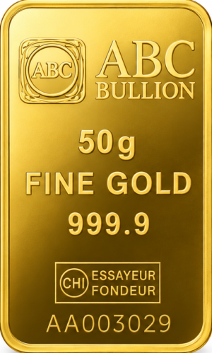 50g ABC Bullion Gold Minted Tablet