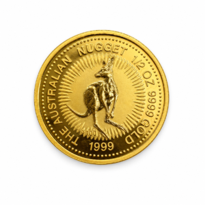 Perth Mint 1999 Australian Gold Nugget Coin — 1/2oz | 9999 Fine Gold | Kangaroo