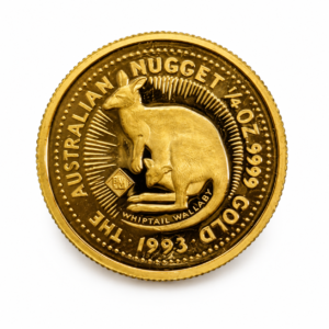 Perth Mint 1993 Australian Gold Nugget Coin — 1/4oz | 9999 Fine Gold | Whiptail Wallaby