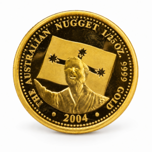 Perth Mint 2004 Australian Gold Nugget Coin — 1/25oz | 9999 Fine Gold | Eureka Design