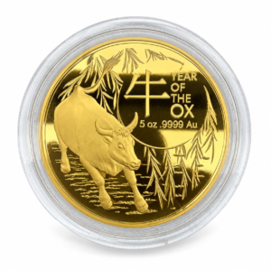 Royal Australian Mint 2021 Year of the Ox Gold Coin — 5oz | 9999 Fine Gold | Lunar Series
